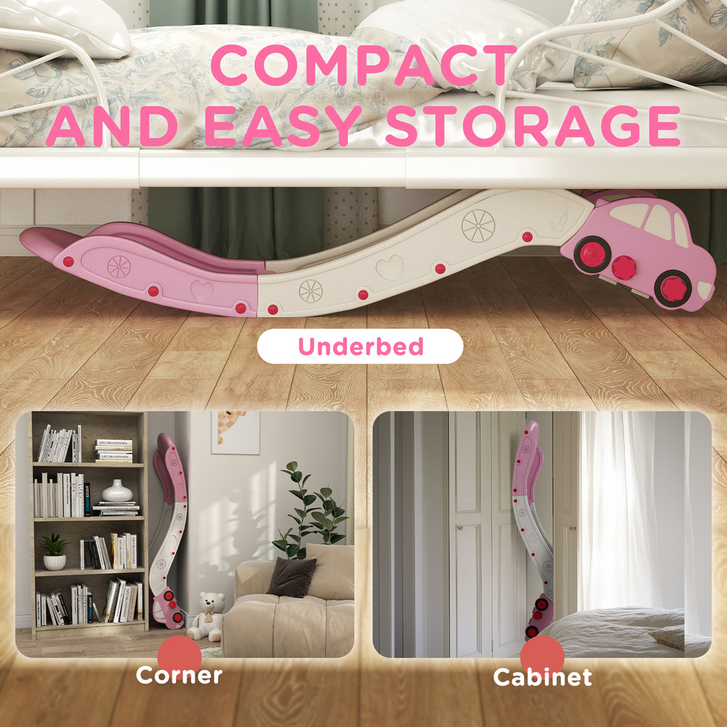 Kids Slide for Bed, Sofa, with Extended Length, Easy to assemble and Store, Pink