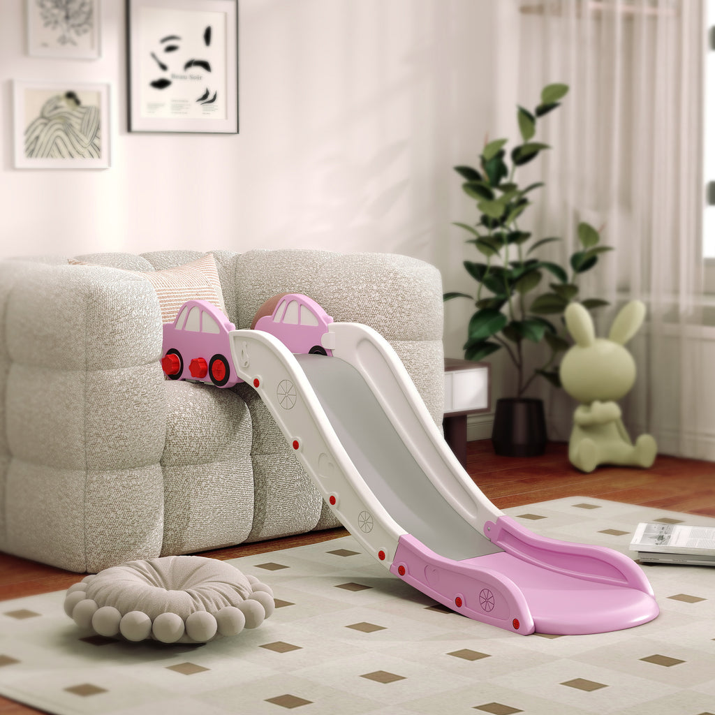 Kids Slide for Bed, Sofa, with Extended Length, Easy to assemble and Store, Pink