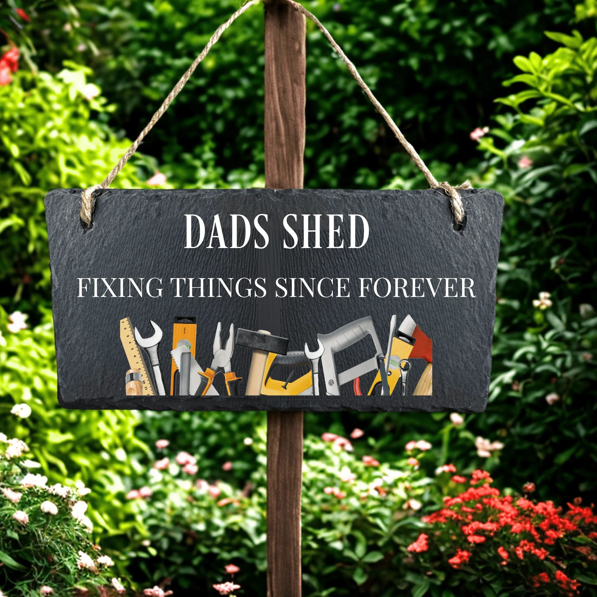 Dads Shed Slate Hanging Sign