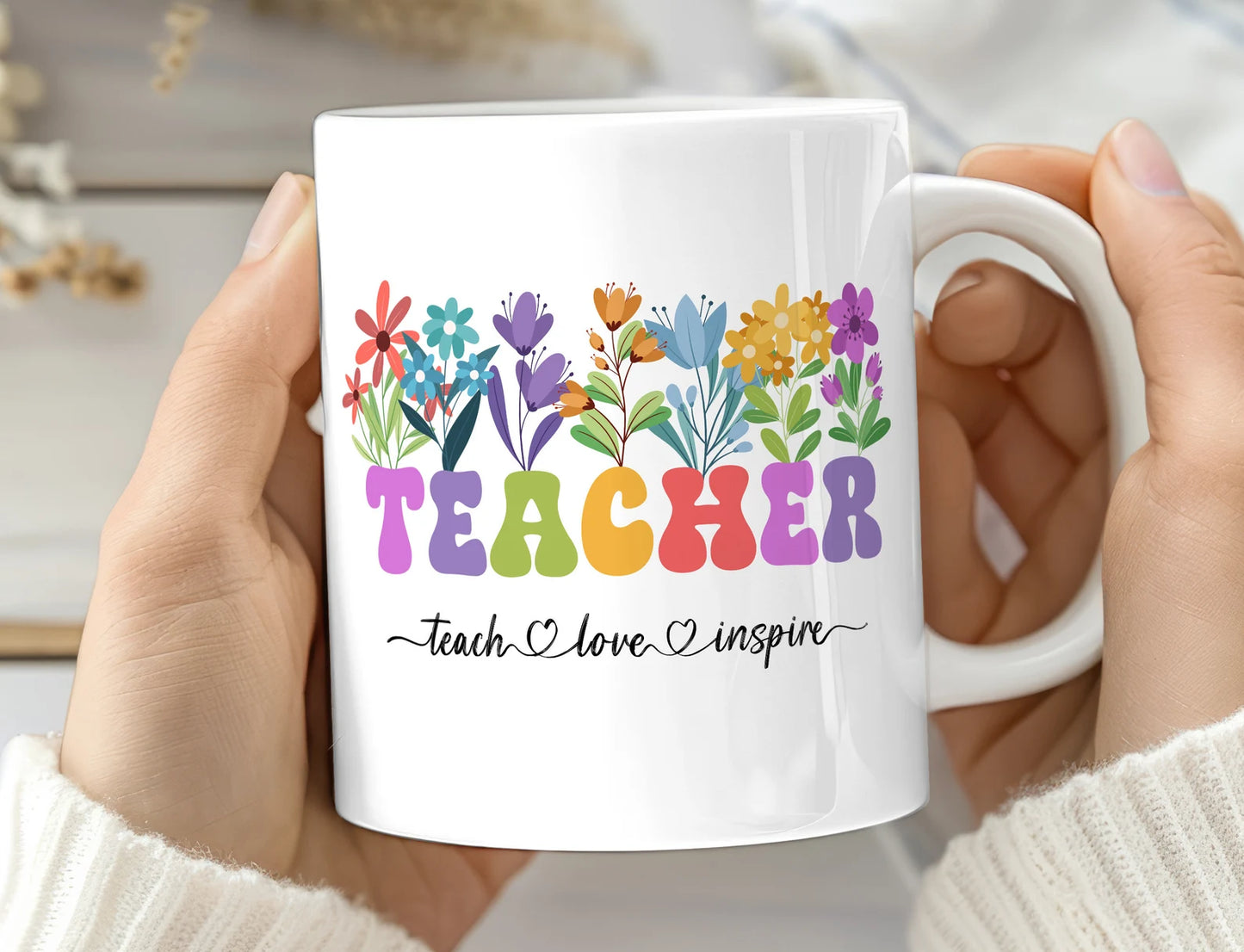 Teacher Mug & Teddy Gift - Choice of 2 Mugs