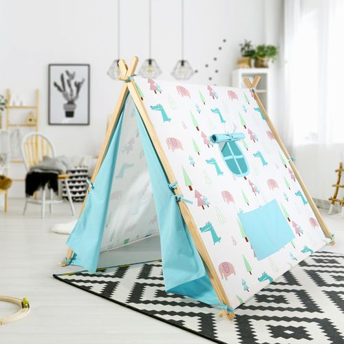 Camping Countryside Teepee Tent Foldable Play Tent Tipi Canvas for Kids