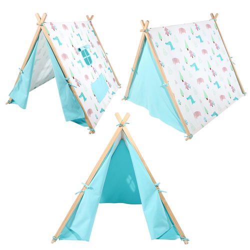 Camping Countryside Teepee Tent Foldable Play Tent Tipi Canvas for Kids