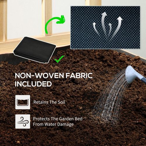 Wooden Garden Planters with Trellis for Vine Climbing Plants, Natural