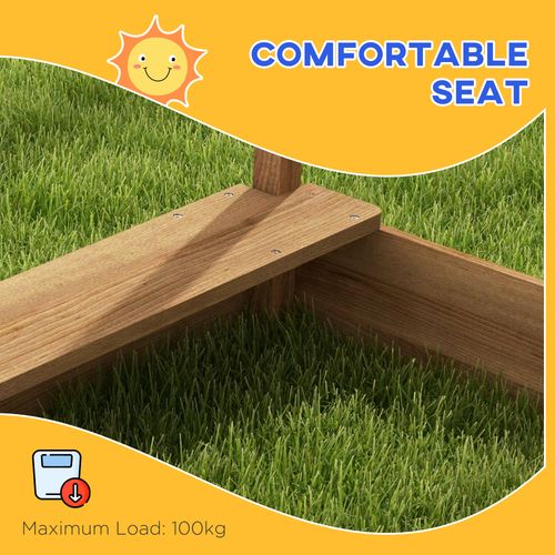 Sand Pit with Canopy, Blackboard, Toys, Sink, Seats, Flags for Kids