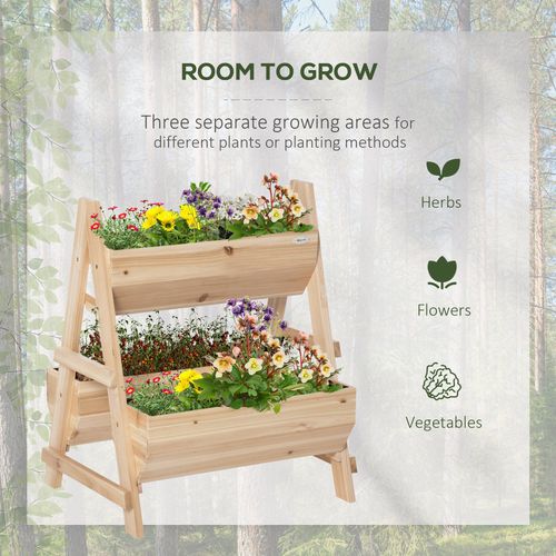 Wooden Raised Garden Bed Planter Box with Stand