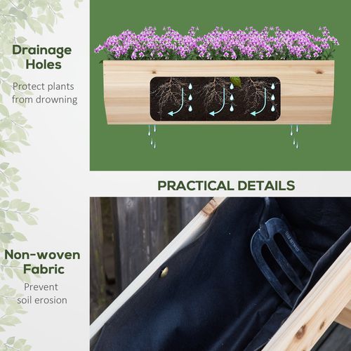 Wooden Raised Garden Bed Planter Box with Stand