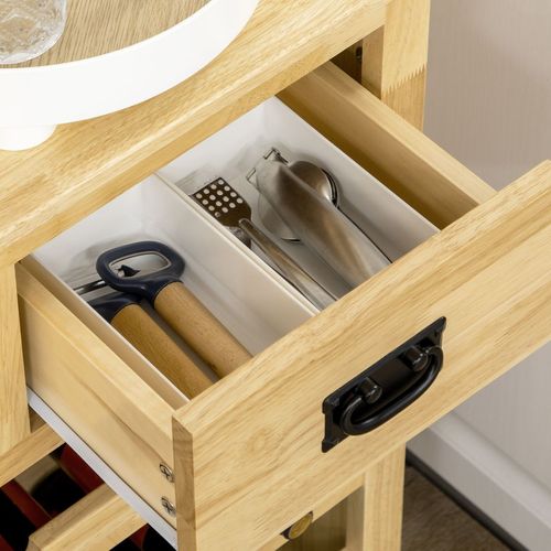 Wooden Cabinet with 20-Bottle Wine Rack