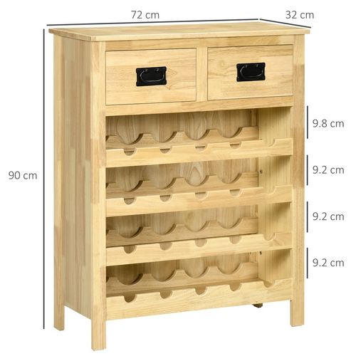 Wooden Cabinet with 20-Bottle Wine Rack