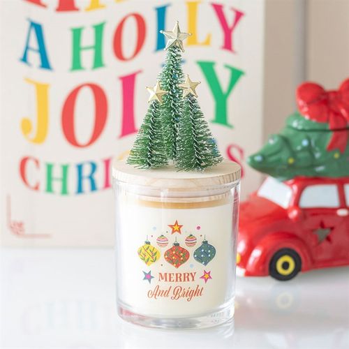 Merry & Bright Bauble Cinnamon & Spice Glass Candle & Tree