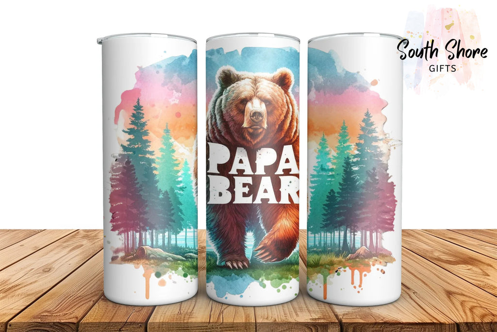 Bear Family Tumbler Set – Papa Bear, Mama Bear & Baby Bear