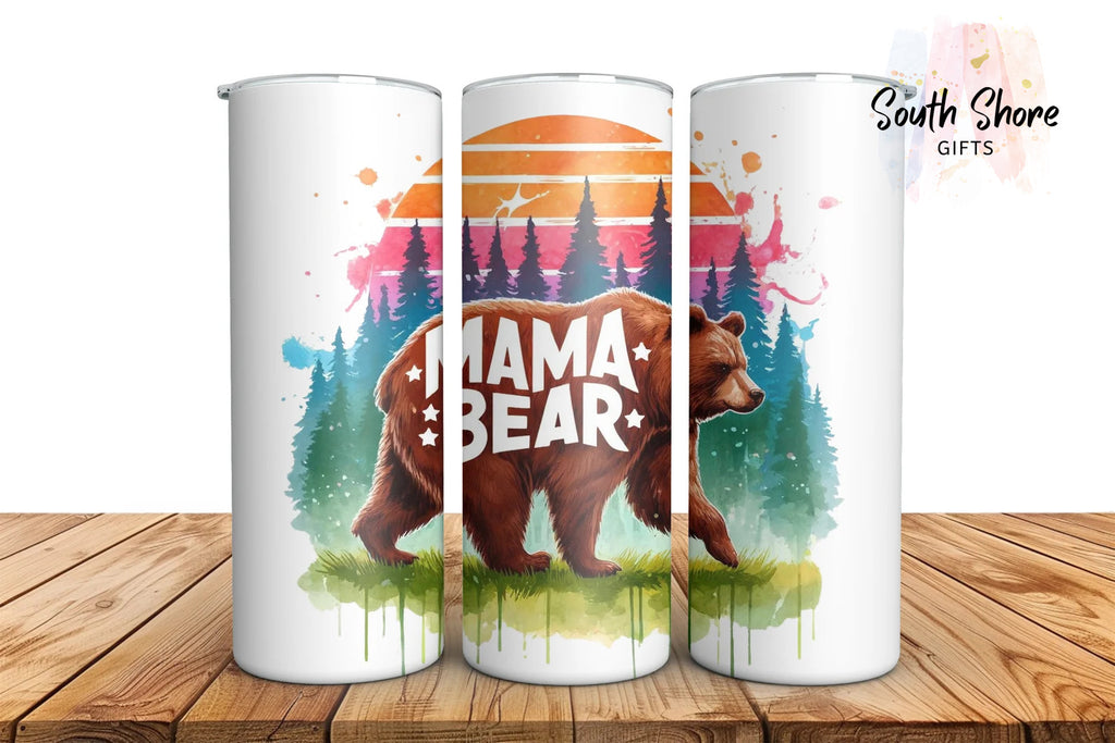 Bear Family Tumbler Set – Papa Bear, Mama Bear & Baby Bear