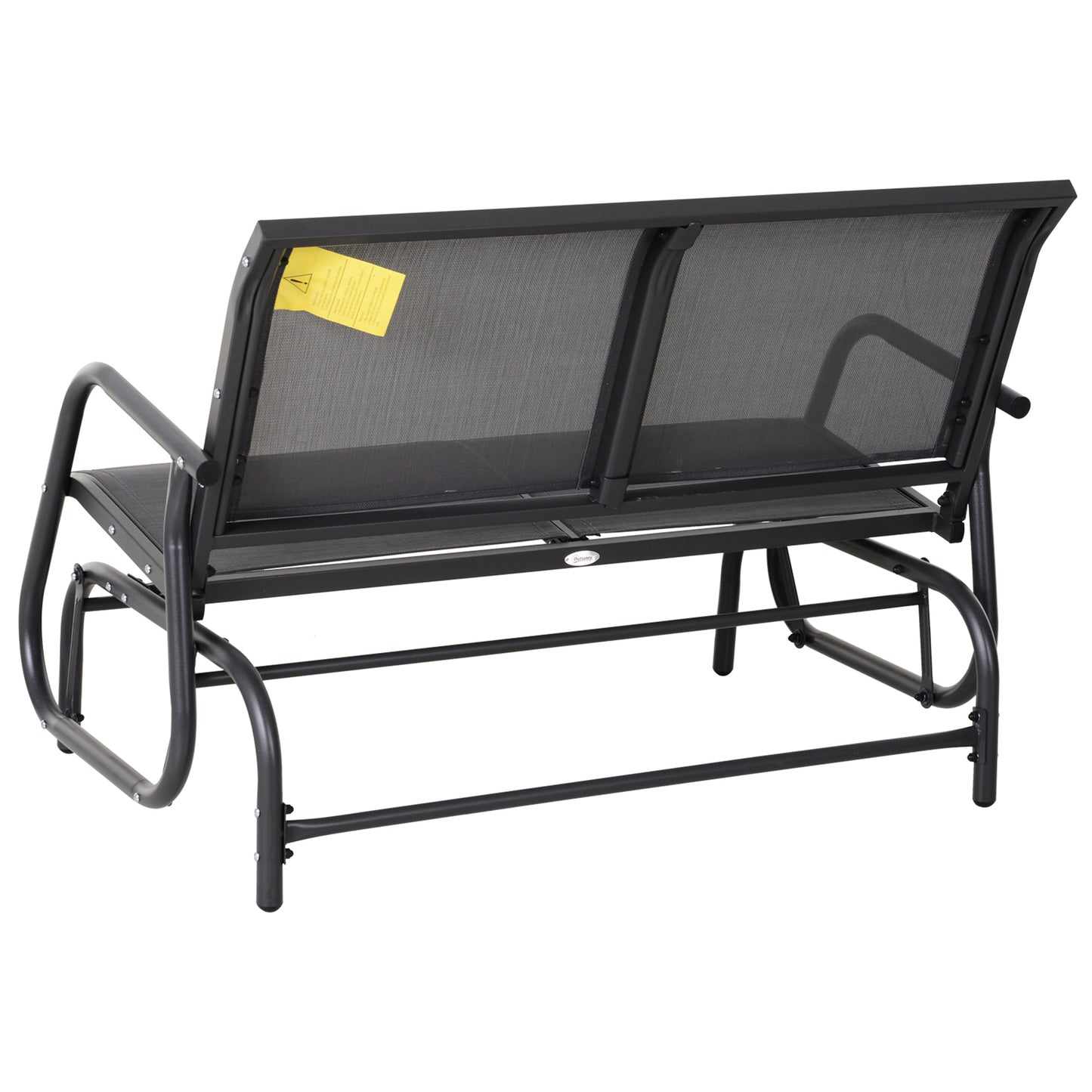 2-Person Outdoor Glider Bench Patio Double Swing Gliding Chair Loveseat
