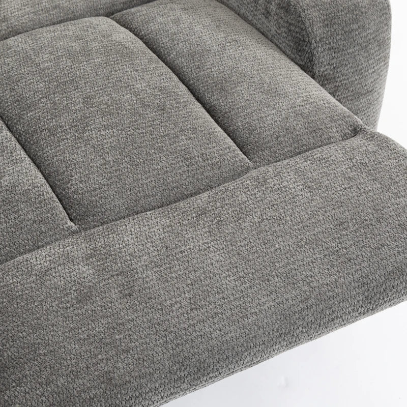 Power Lift Recliner Chair with Vibration Massage and Heat, Chenille Riser and Recliner - Grey