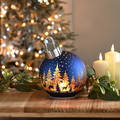 18cm Blue Bauble Light-Up Decoration 18cm