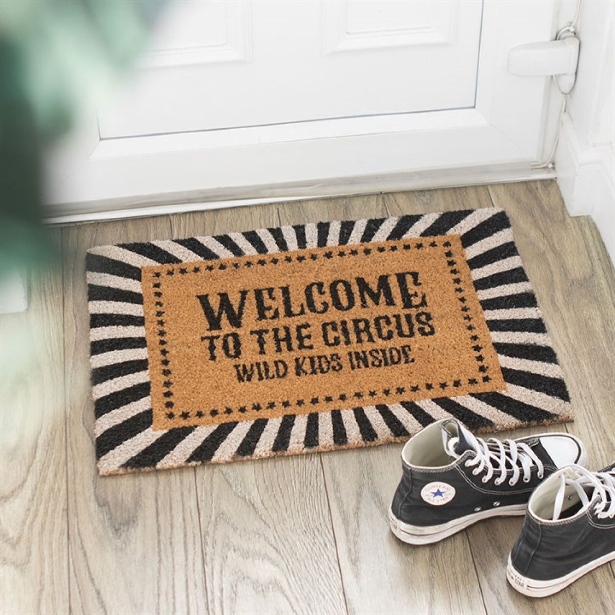 Black Welcome to the Circus Doormat