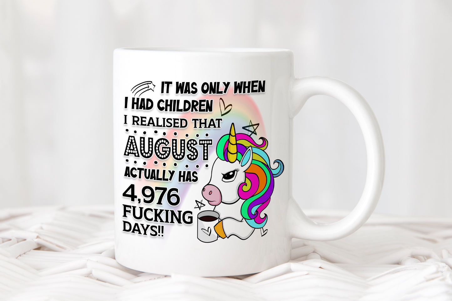 August Has How Many Days - Mug or Travel Mug