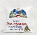 ❄️ “The Best Christmas Stories” Snowman Cushion