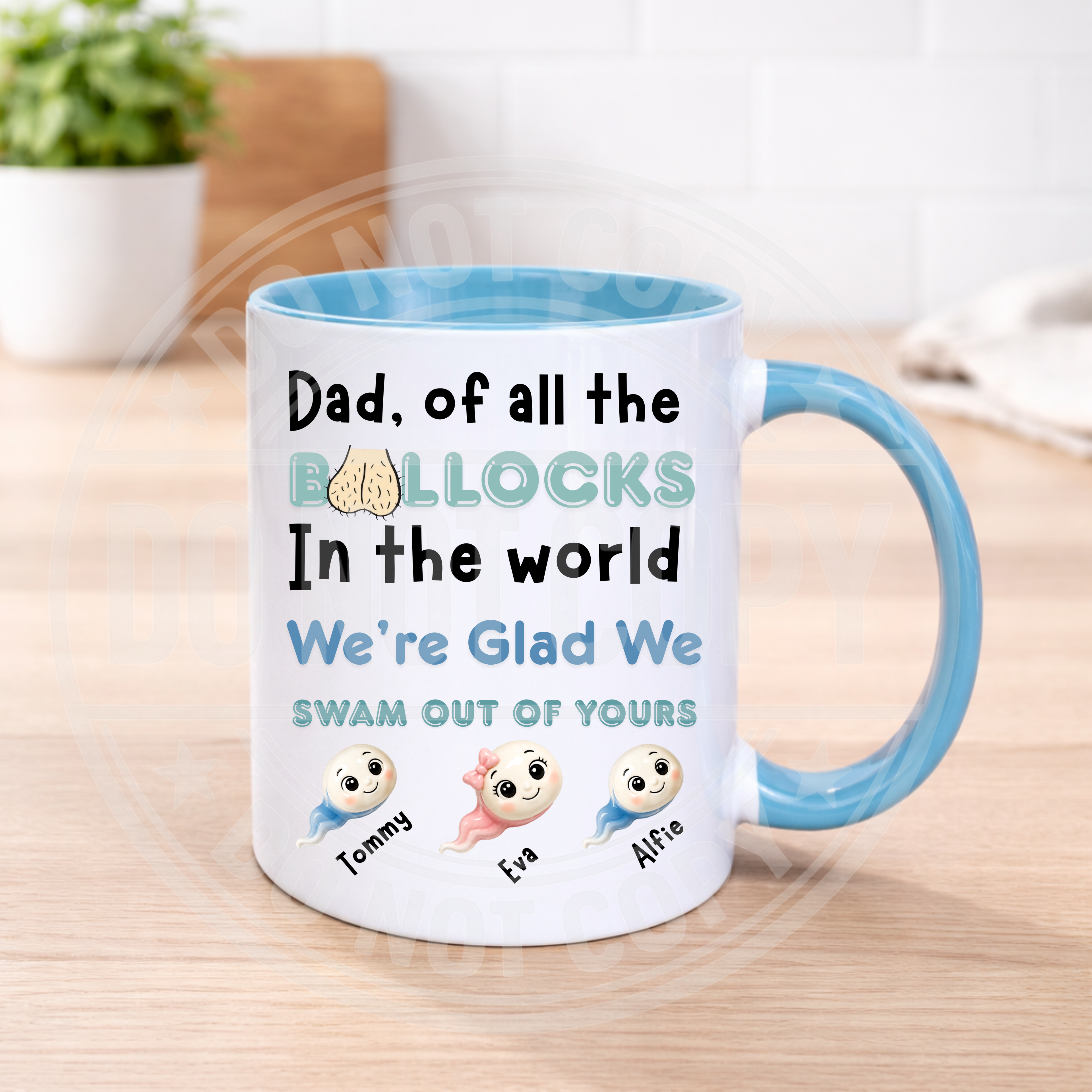 Personalised Funny Dad Mug – “Of All The Bollocks In The World…” 11oz Ceramic Mug