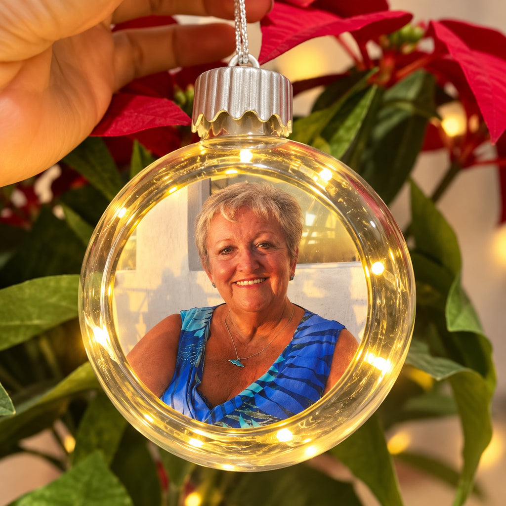 Photo Upload LED hanging bauble