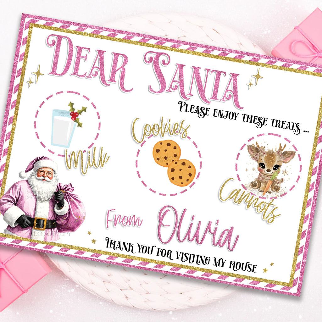 Christmas Eve Personalised Placemat – Premium Faux Leather - 3 Colour Options