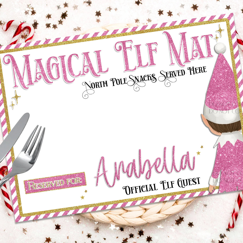 Magical Elf Personalised Placemat - 3 Colour Options