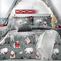Polar Bears Christmas Duvet Cover Set in Silver – product image 1
