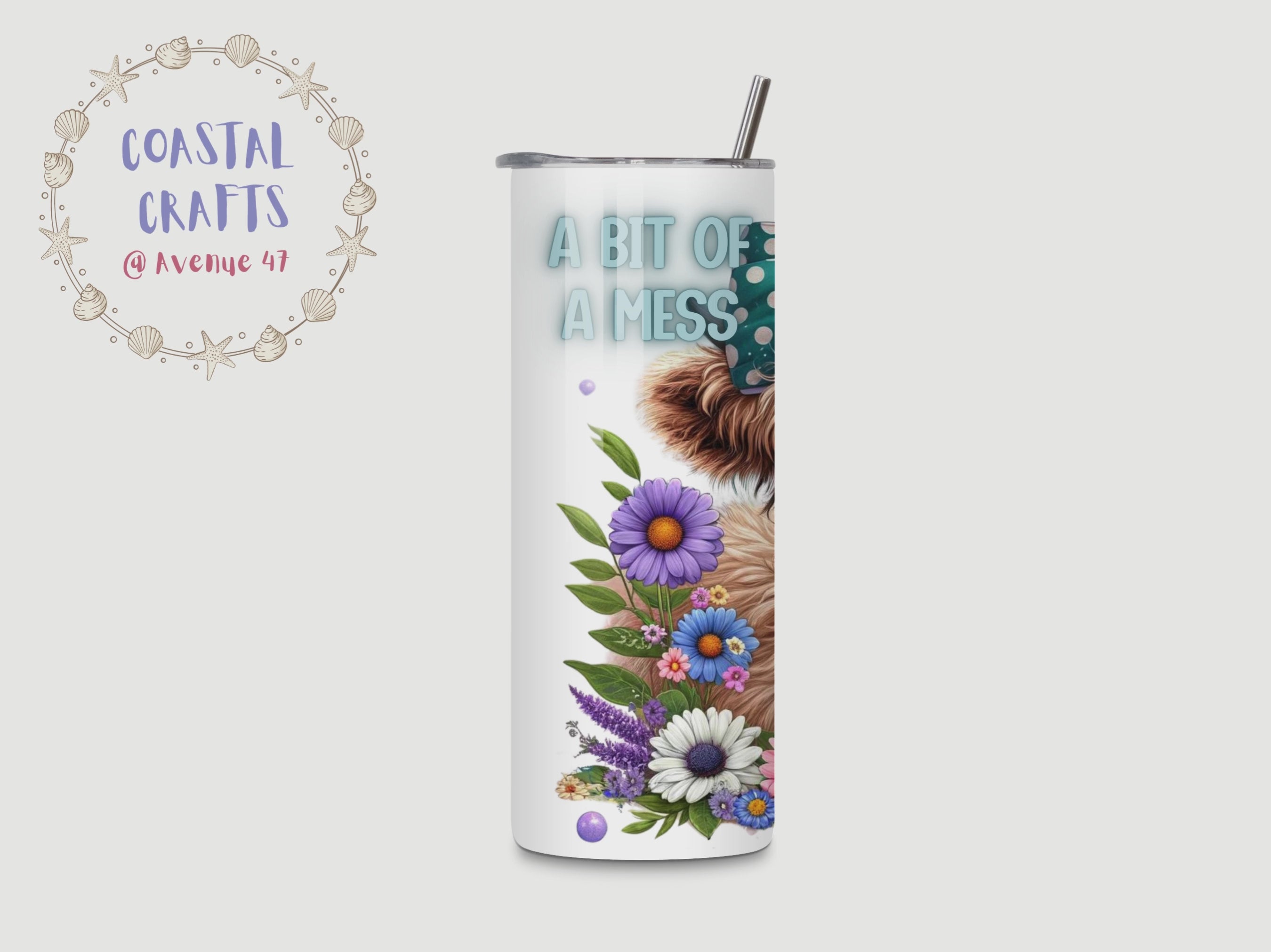 20oz Stainless Steel Skinny Tumbler - A Bit of a Mess...