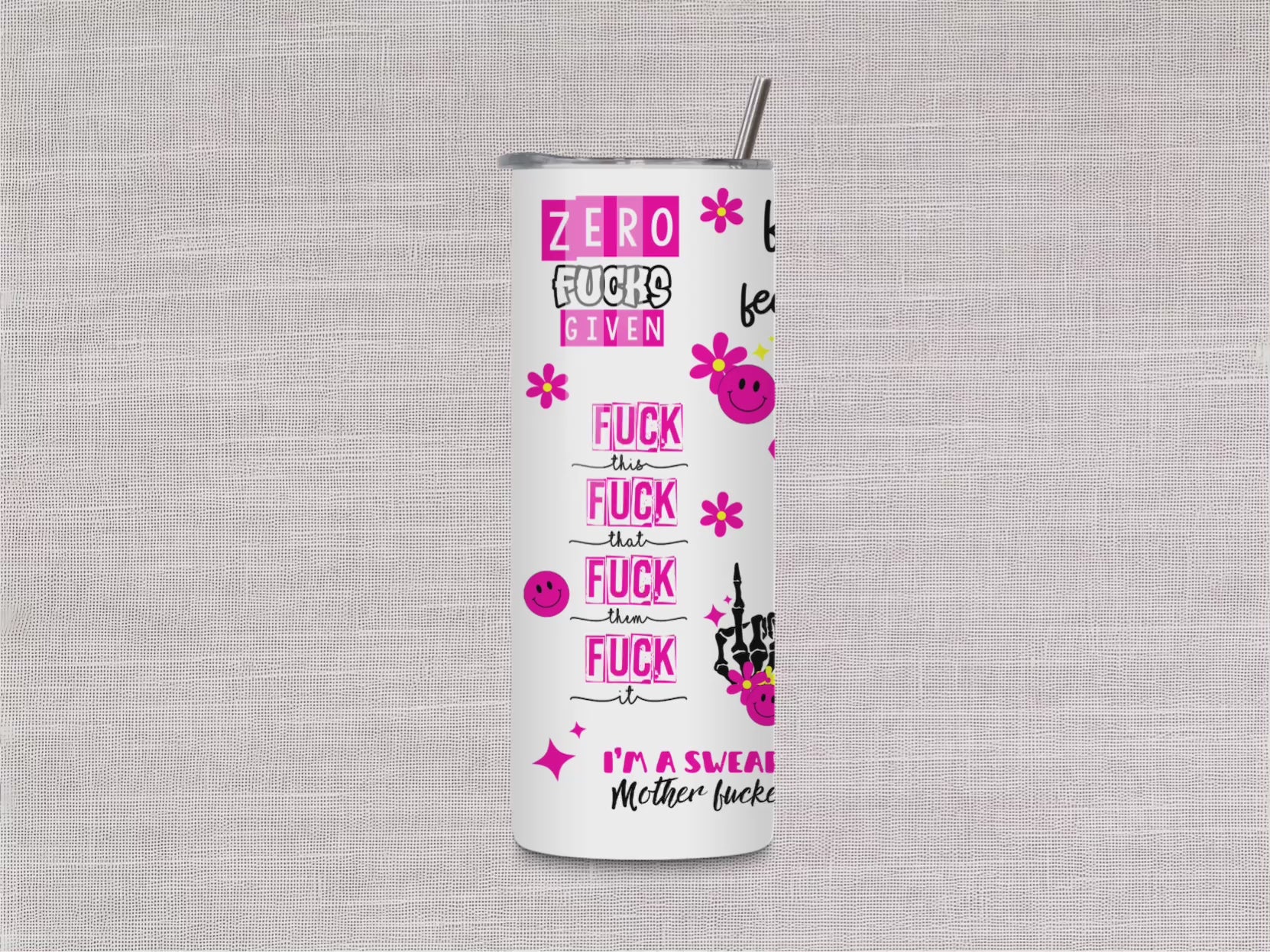 Rude Humour - 20oz Stainless Steel Skinny Tumbler