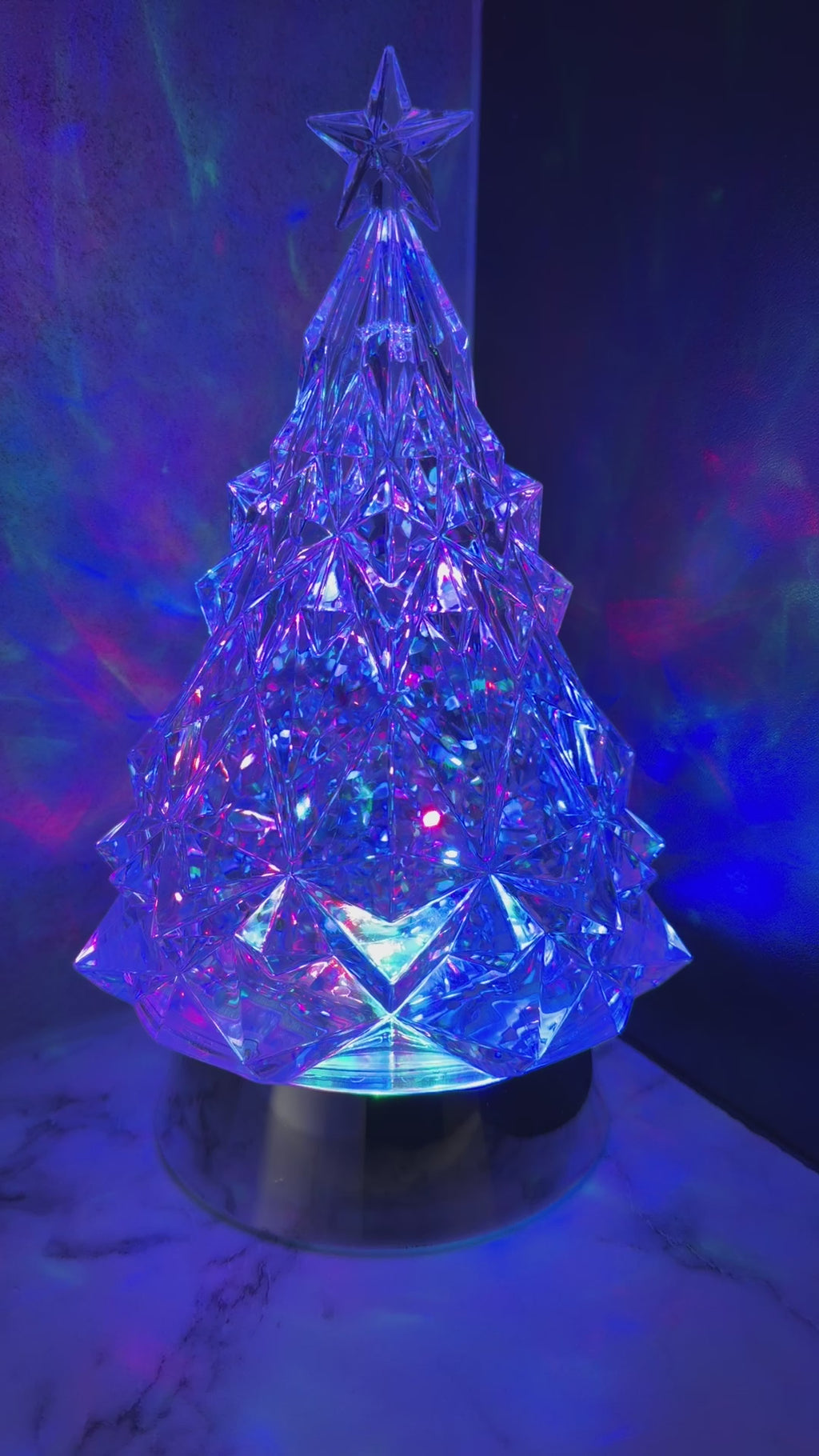 LED Liquid Diamond Christmas Tree – Light Up Christmas Decoration 20cm
