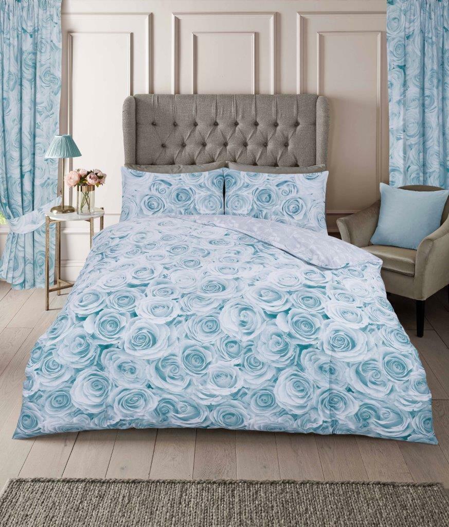 Rose Patterned Duvet Set Two Colour Options