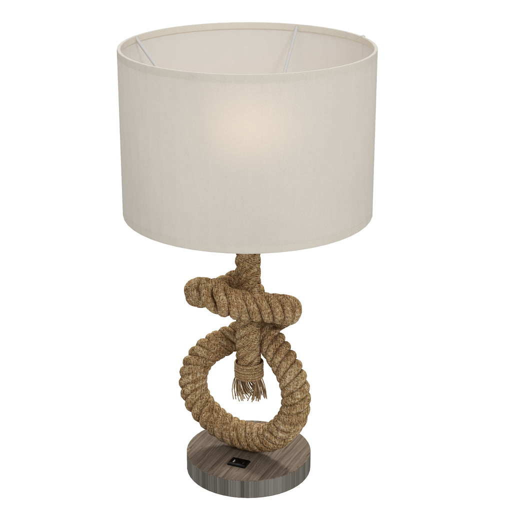 Nautical LED Table Lamp with USB Charging Port