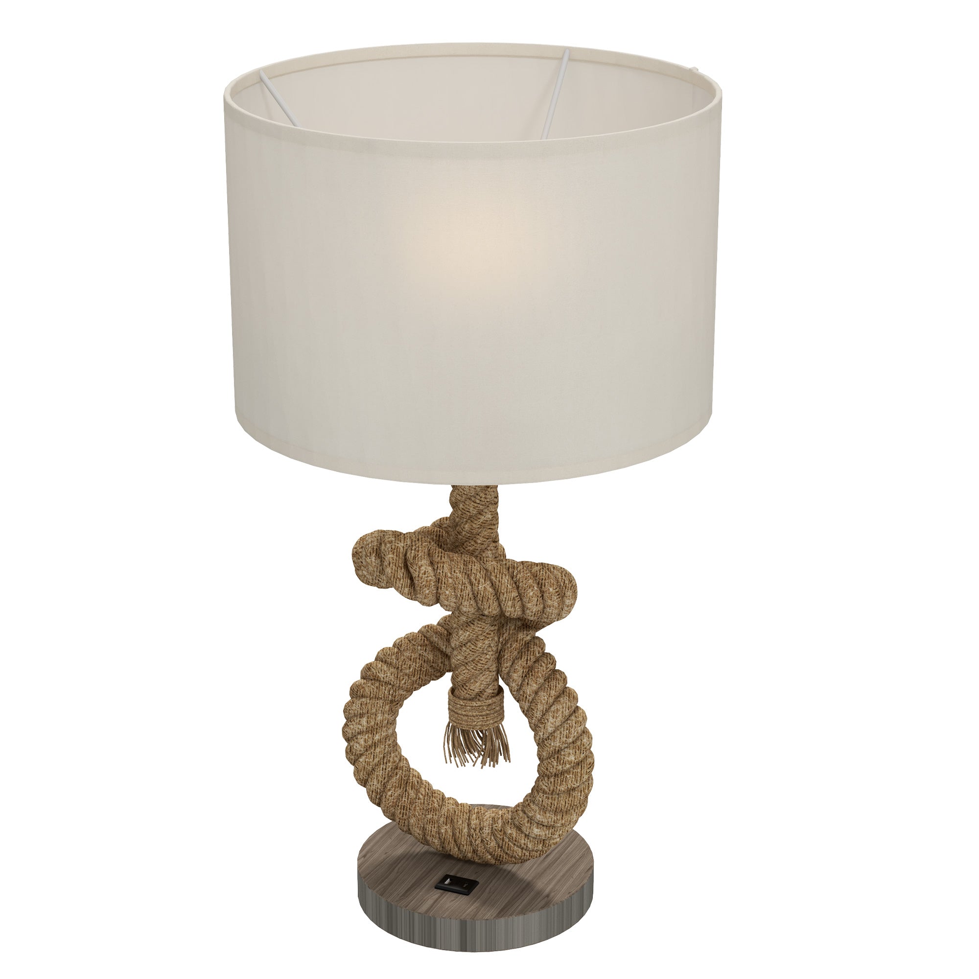 Nautical LED Table Lamp with USB Charging Port
