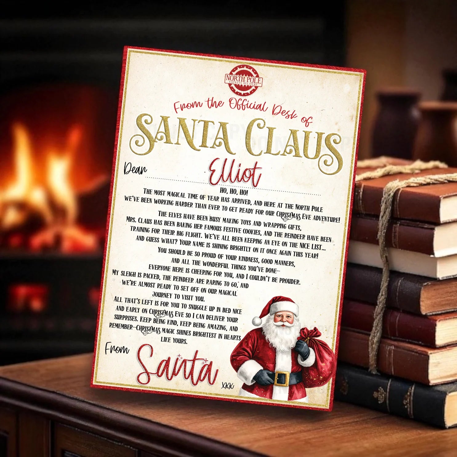 Personalised Letter from Santa Claus & Matching Envelope