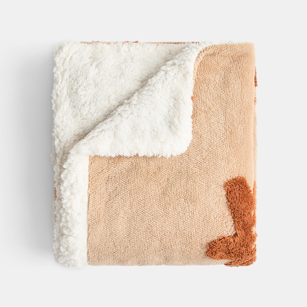 Tufted Gingerbread Fleece Throw - 4 Colours