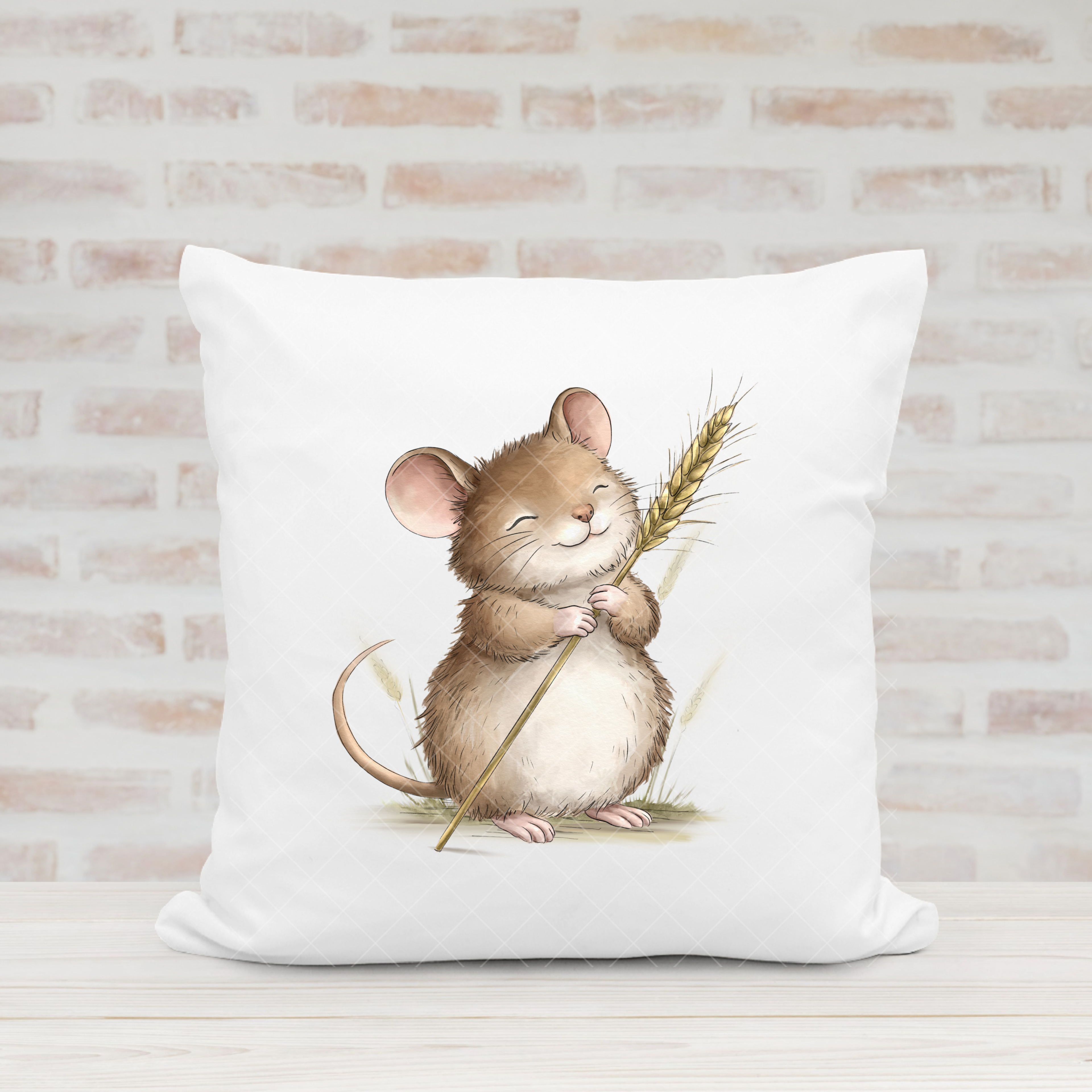 Wheatley the Friendly Field Mouse Cushion | Nature Inspired Home Decor