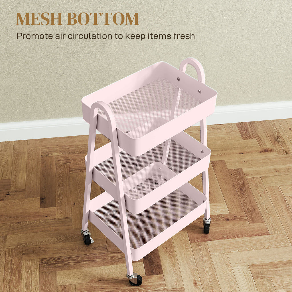 Three-Tier Storage Trolley - 3 Colour Options