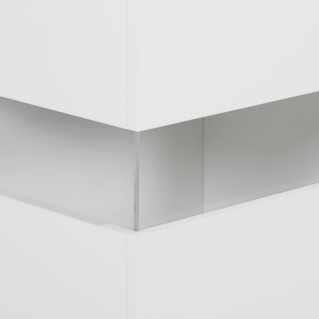 LED Light Sideboard - High Gloss White
