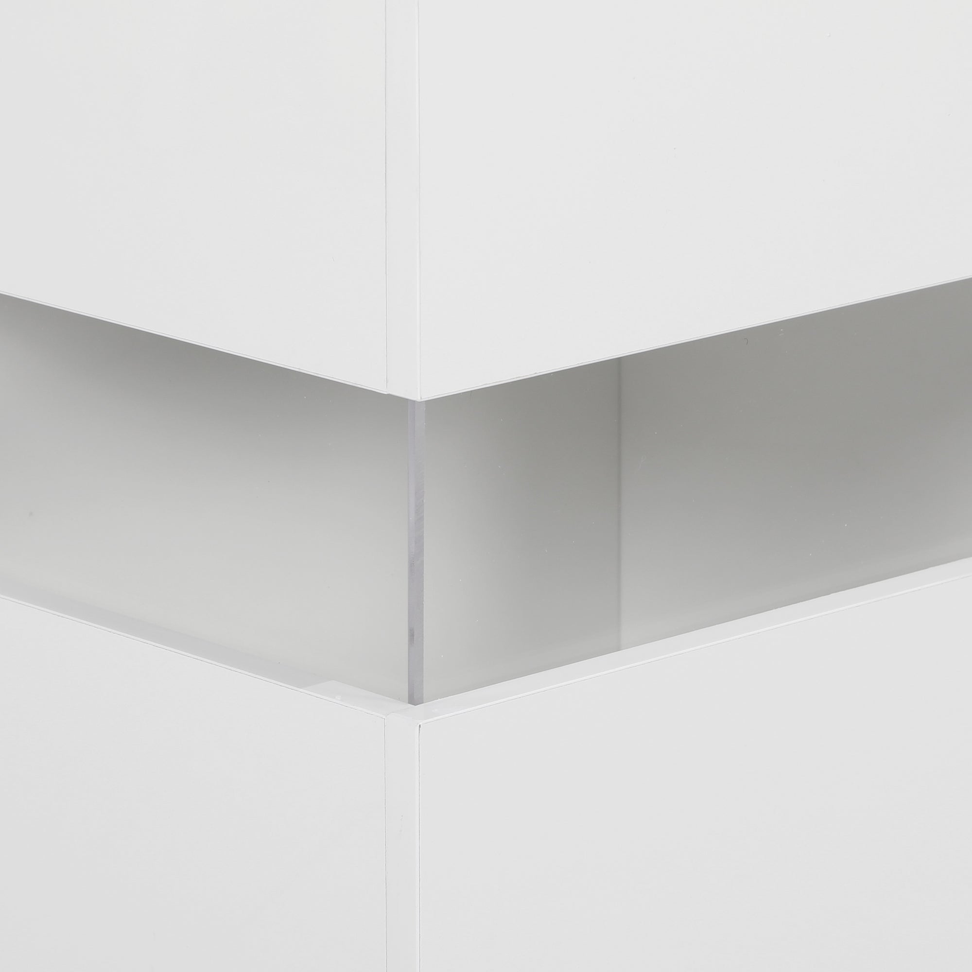 LED Light Sideboard - High Gloss White