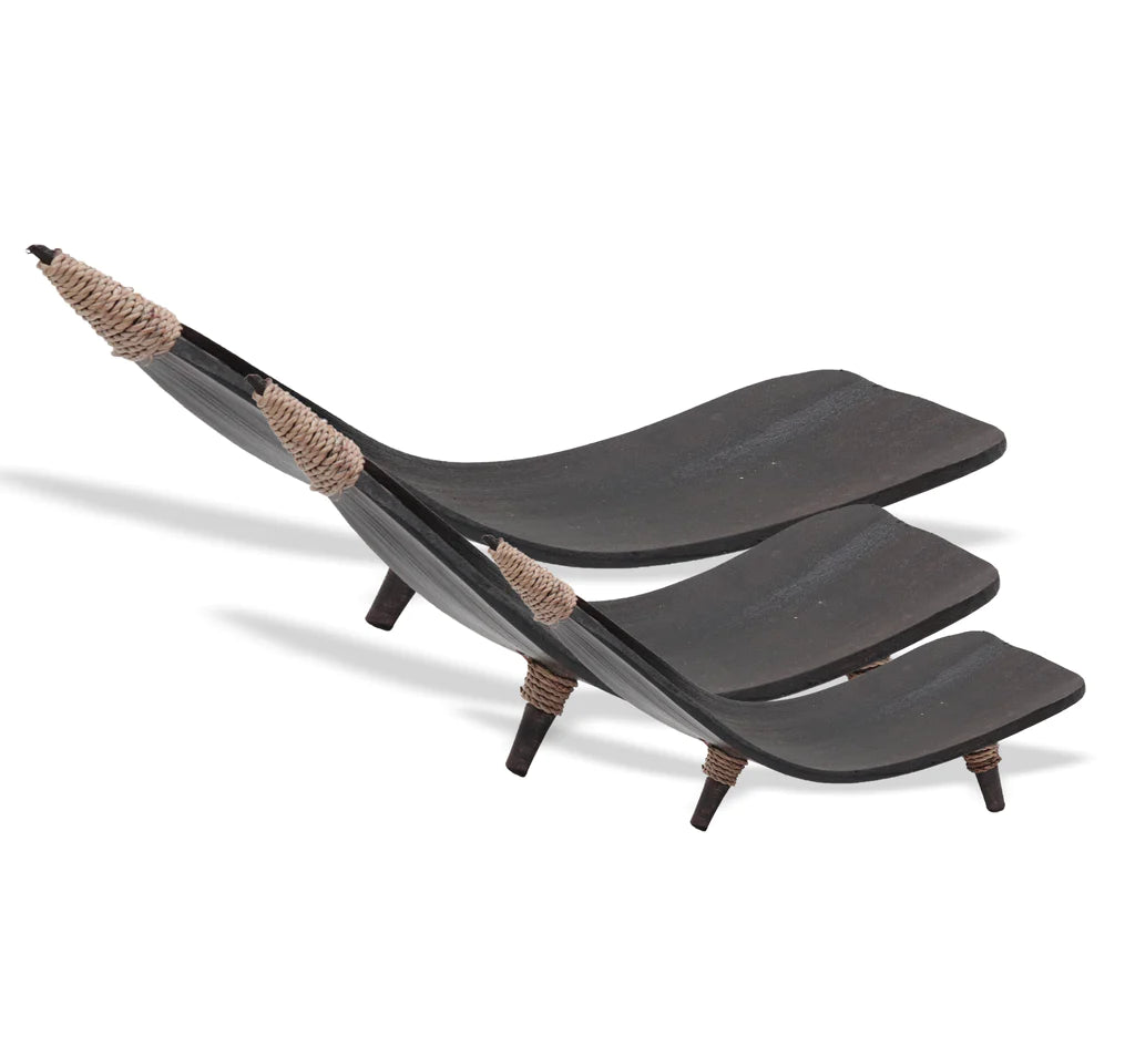 Coconut Leaf Fruit Bowl Sets of 3 - Chocolate