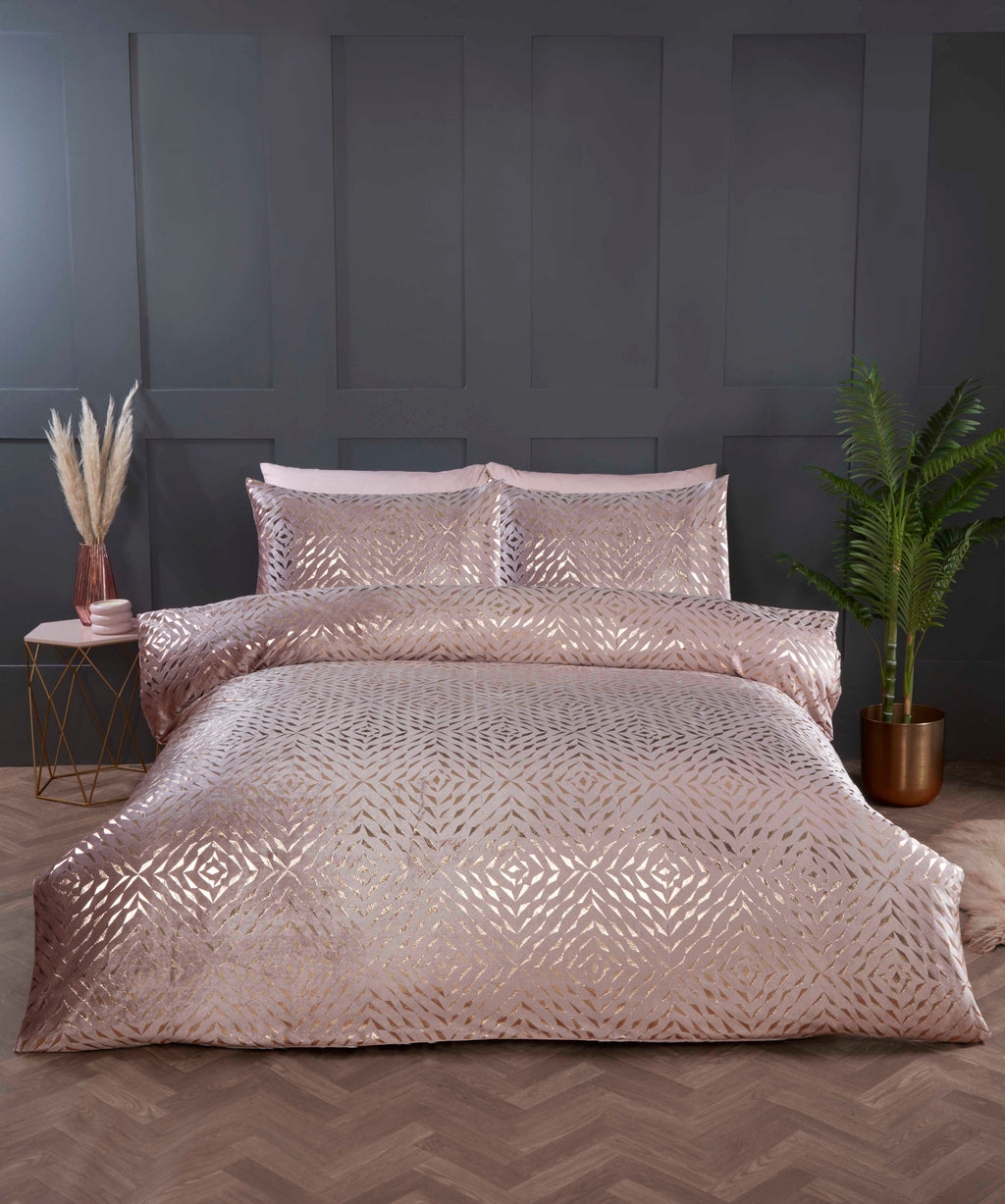 Bellagio Duvet Set - Blush or Silver