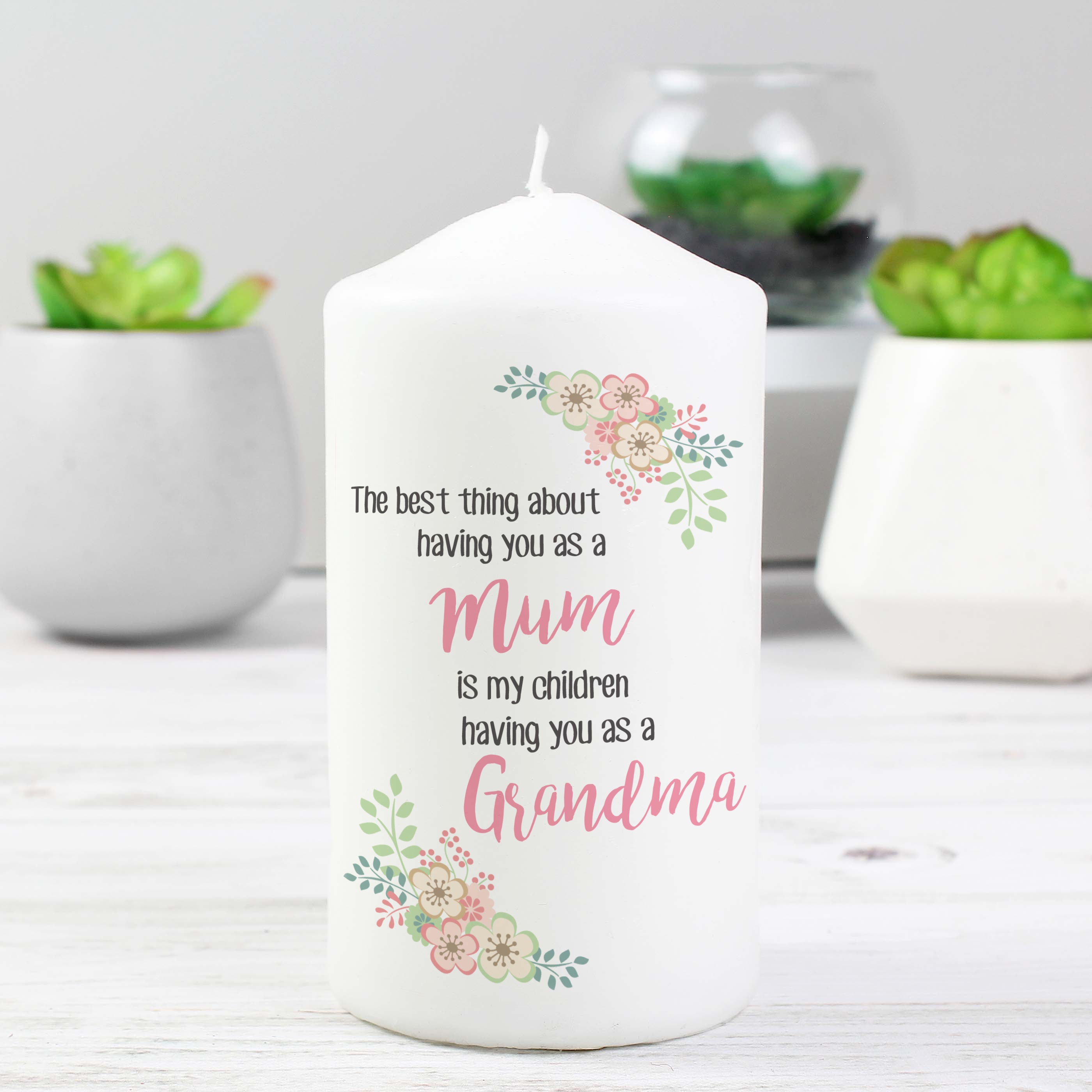 Personalised The Best Thing Pillar Candle