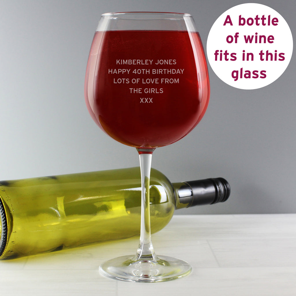 Personalised Bold Statement Bottle In A Glass