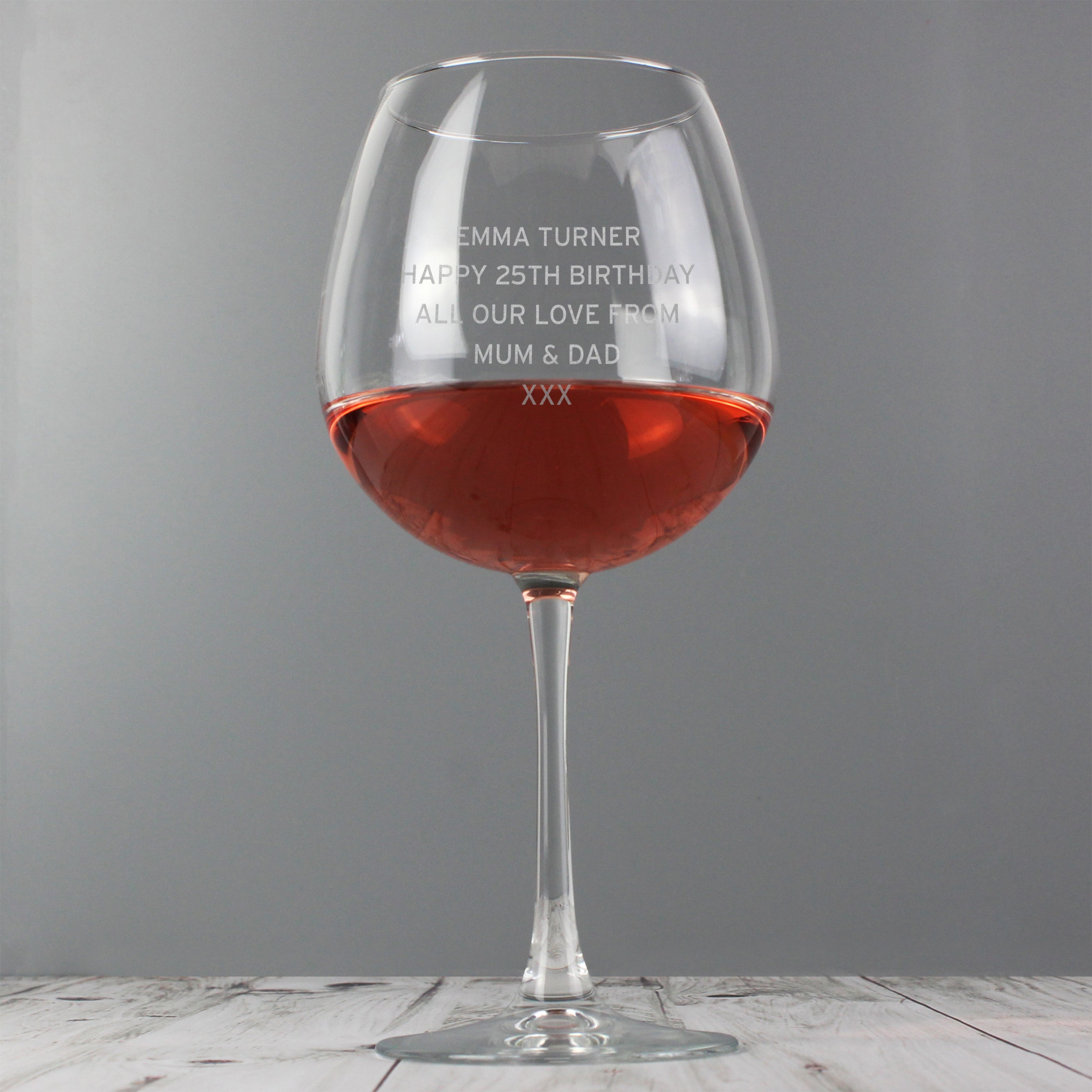Personalised Bold Statement Bottle In A Glass