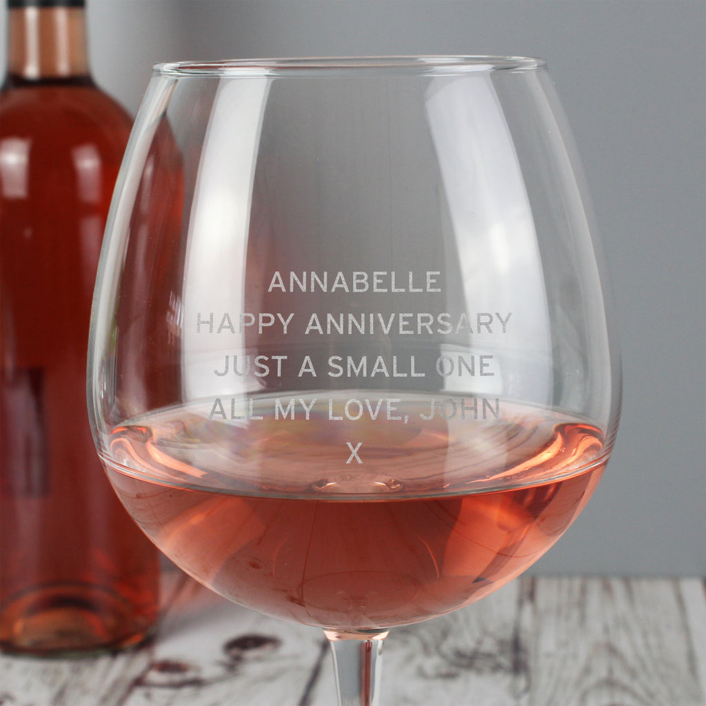 Personalised Bold Statement Bottle In A Glass