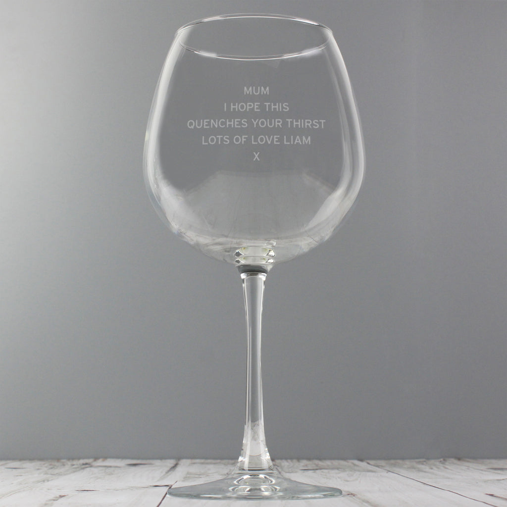 Personalised Bold Statement Bottle In A Glass