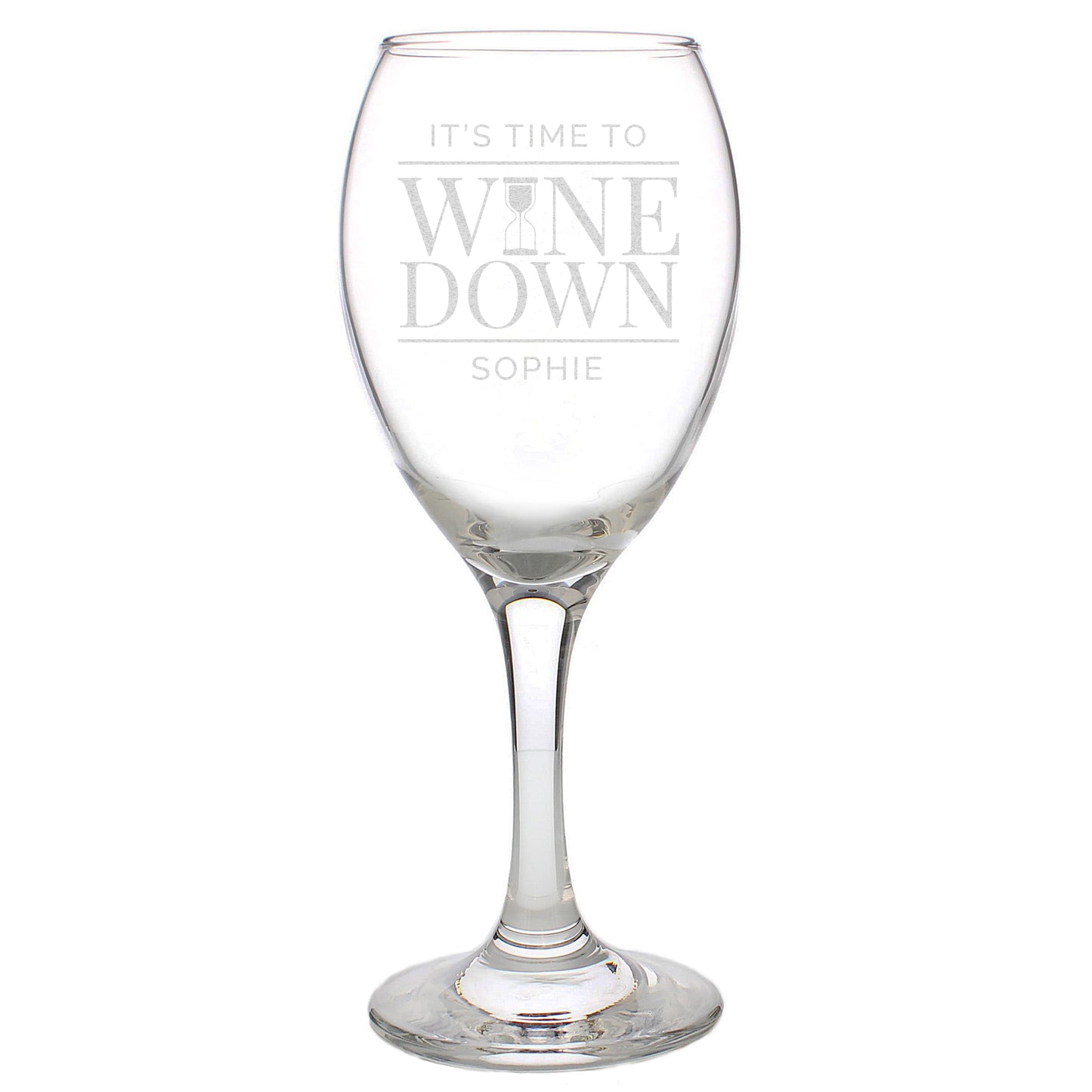 Personalised 'It's Time to.....Down' Glass
