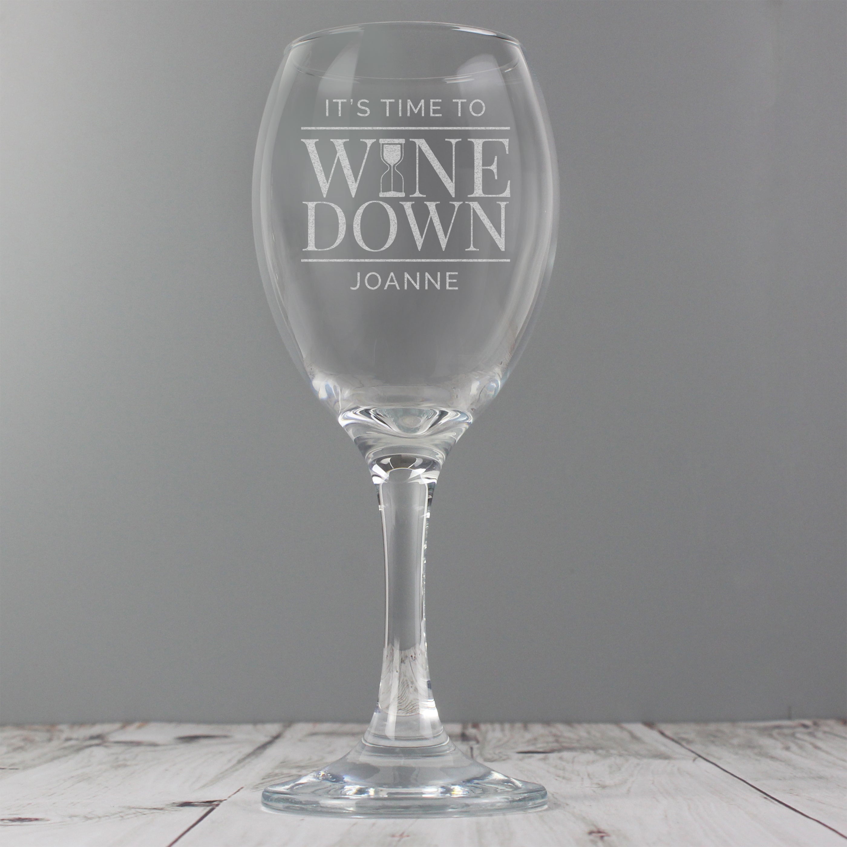 Personalised 'It's Time to.....Down' Glass