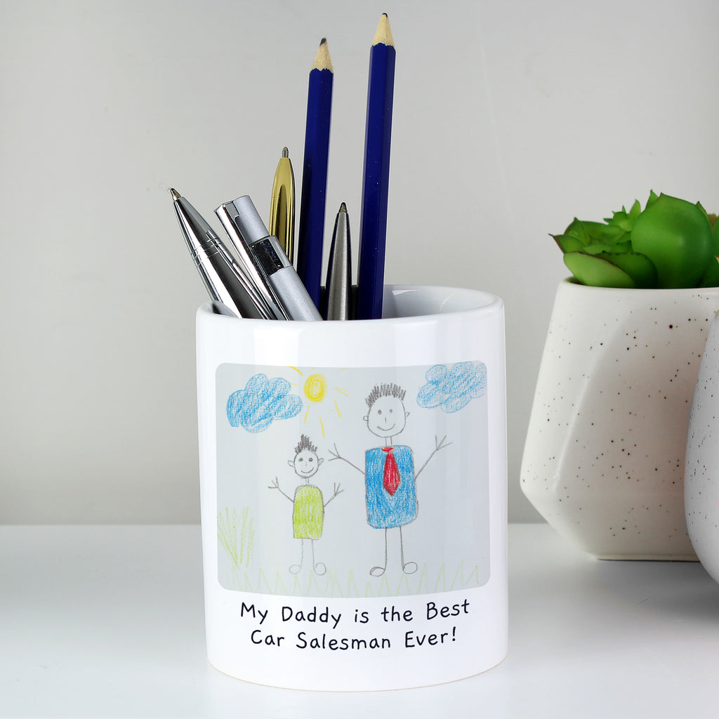 Personalised Childrens Drawing Photo Upload Storage Pot