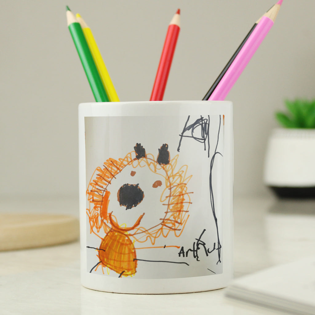 Personalised Childrens Drawing Photo Upload Storage Pot