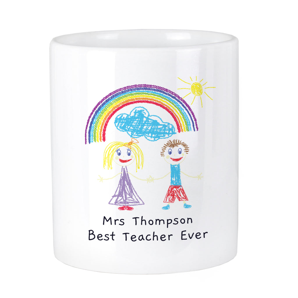 Personalised Childrens Drawing Photo Upload Storage Pot